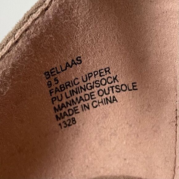 Madden Girl Nude Tan Faux Suede Ankle Strap Block Heels Bellaas Sz 9.5 NEW - Picture 4 of 10